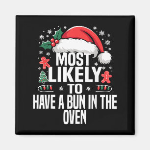 Funny Most Likely To Christmas Family Pajama Match Magnet