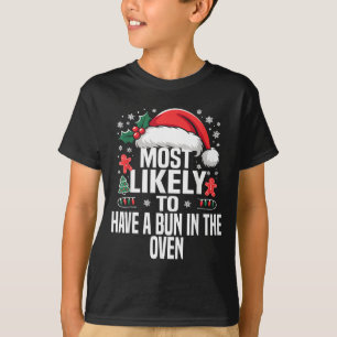 Funny Most Likely To Christmas Family Pajama Match T-Shirt