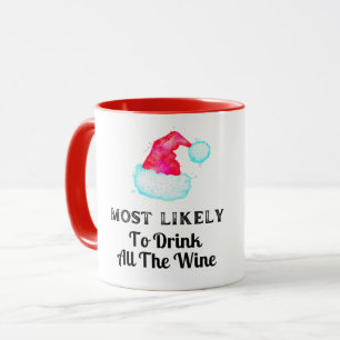 Funny Most Likely To Drink All The Wine Mug