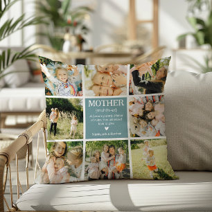 Funny Mother Definition Photo Collage Cushion