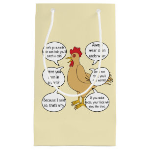 Funny Mother Hen Advice MoM Small Gift Bag