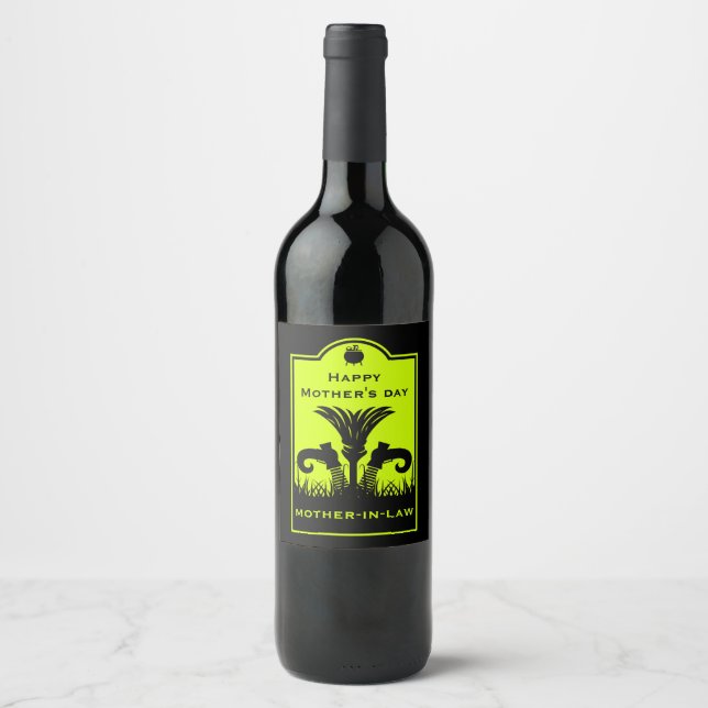 Funny Mother In Law  Wine Label (Front)