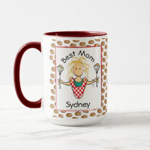 Funny Mother Mum Cartoon Cooking Cookie Coffee Mug