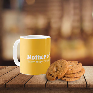 Funny Mother of Boys Bright Yellow Coffee Mug