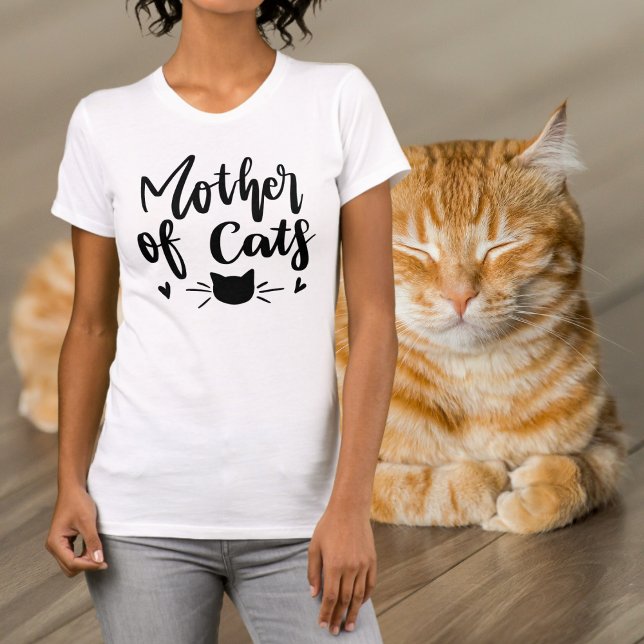 Funny Mother of Cats Black Wording T-Shirt (Creator Uploaded)