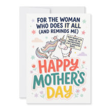Funny Mother’s Day Unicorn Card