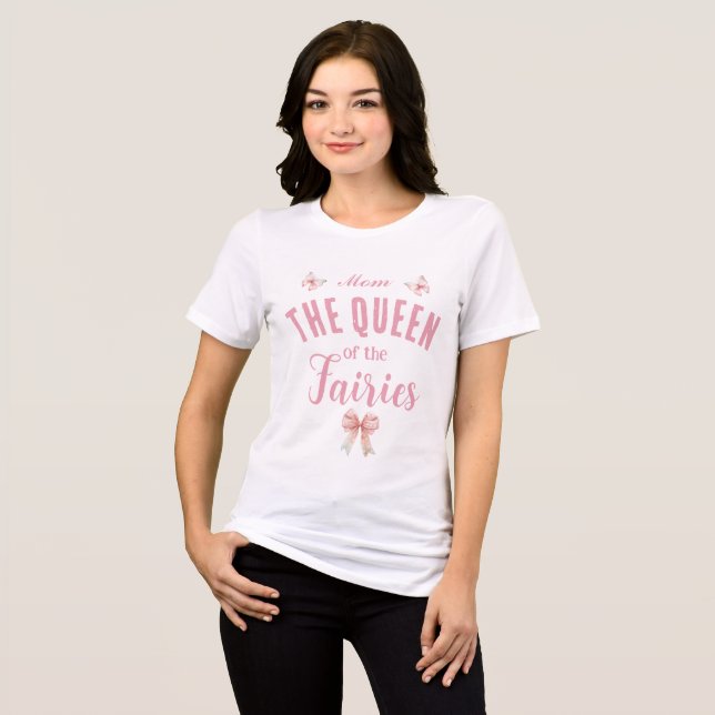 Funny Mother Twins Fairy Girls Birthday Tri-Blend Shirt (Front Full)
