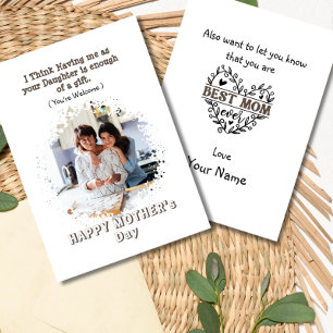 Funny Mother's day Card From Daughter