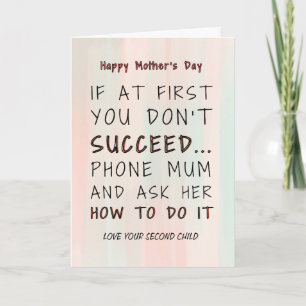 Funny Mother's Day Card From favourite Child