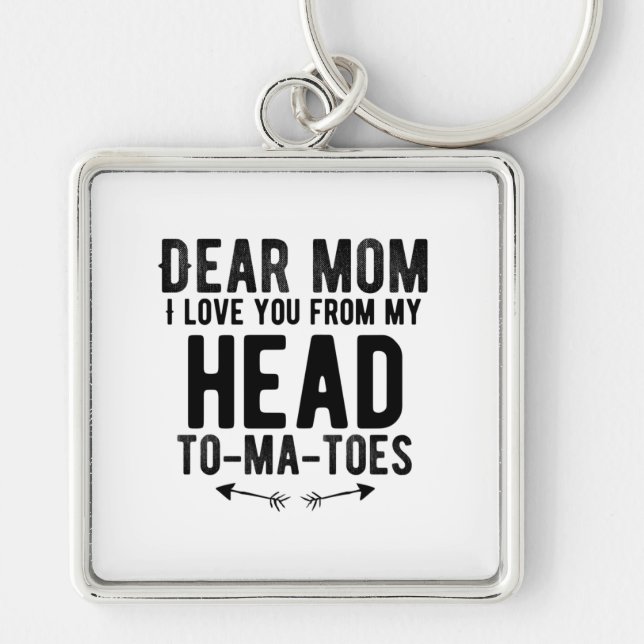 funny mothers day gift for mother mum key ring (Front)
