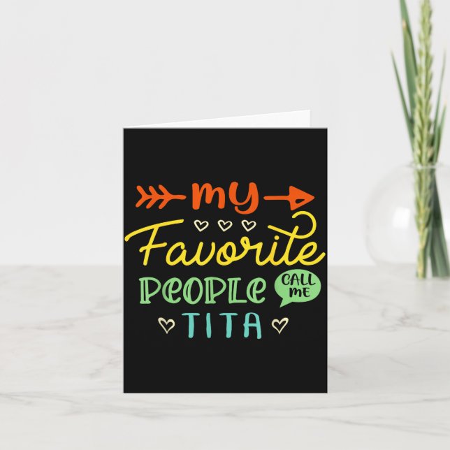 Funny Mother's Day Gift My Favorite People Call Me Card (Front)