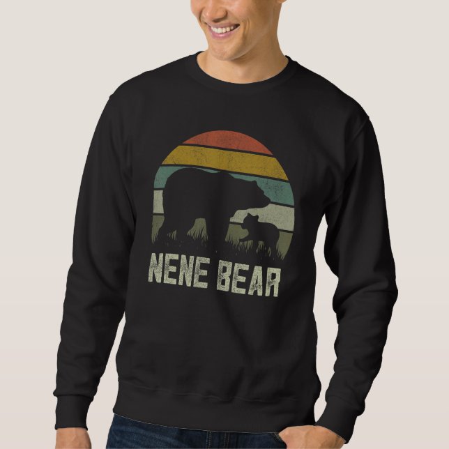 Funny Mothers Day Grandma  Cub Kids Nene Bear Sweatshirt (Front)