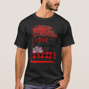 Funny Mother's Day I Love Being A Grandma Red Plai T-Shirt