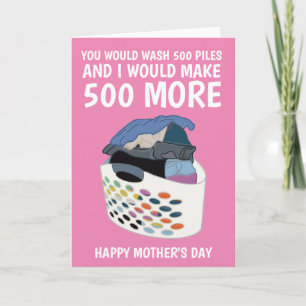 Funny Mother's Day Laundry Card