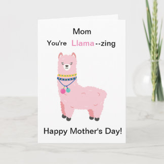 Funny Mother's Day Llama Card