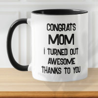 Funny Mother's Day Quote Modern Black and White
