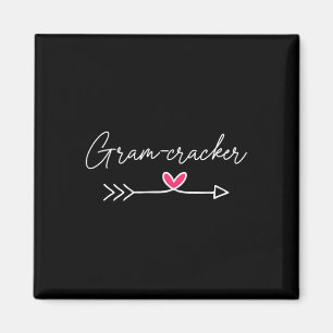 Funny Mothers Day Shirt Cute Pink Arrow Heart Gram Magnet