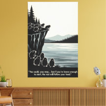 Funny motivational canvas print