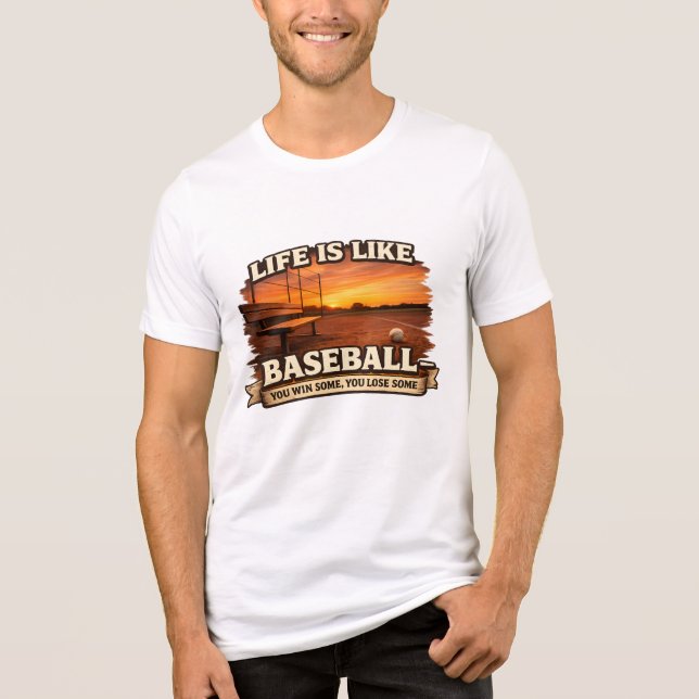 funny motivational -life is like Baseball quote  Tri-Blend Shirt (Front)