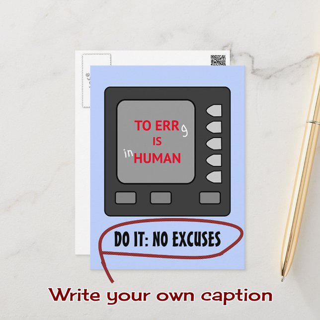 Funny motivational rowing gym postcard (Creator Uploaded)