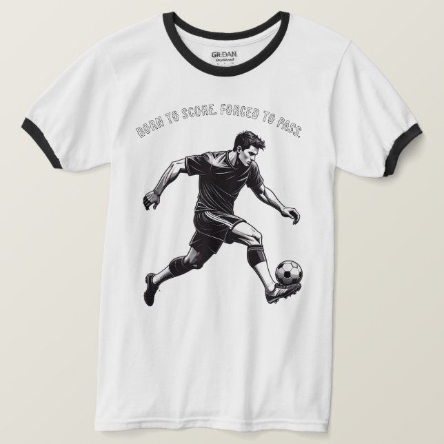 Funny & Motivational Soccer T-Shirt (Design Front)