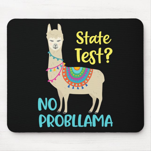 Funny Motivational State Test Day For Students  Mouse Pad (Front)