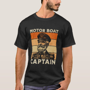 Funny Motor Boat Captain Vintage T-Shirt