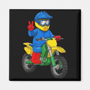 Funny Motorbike Builder Boys Block Building Toys D Magnet