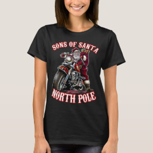 Funny Motorcycle Biker Grandpa Santa Sons of Chris T-Shirt