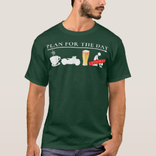 Funny Motorcycle Biker Motorbike Riding Plan T-Shirt