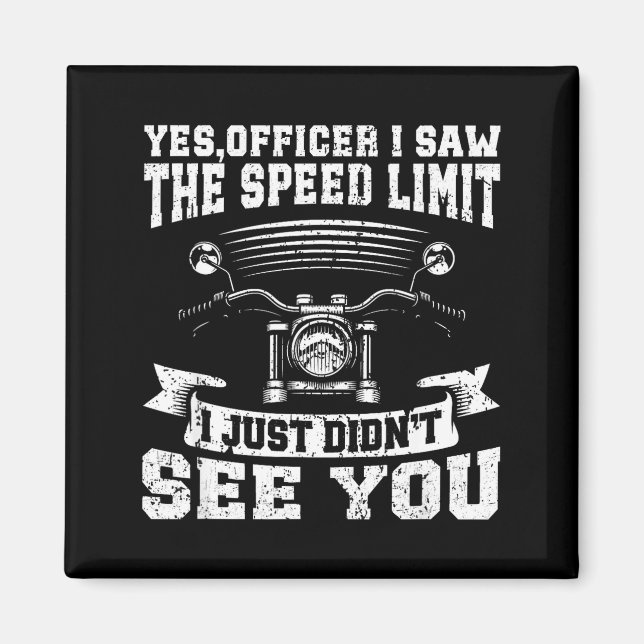 Funny Motorcycle Lover Graphic Women Men Motorbike Magnet (Front)