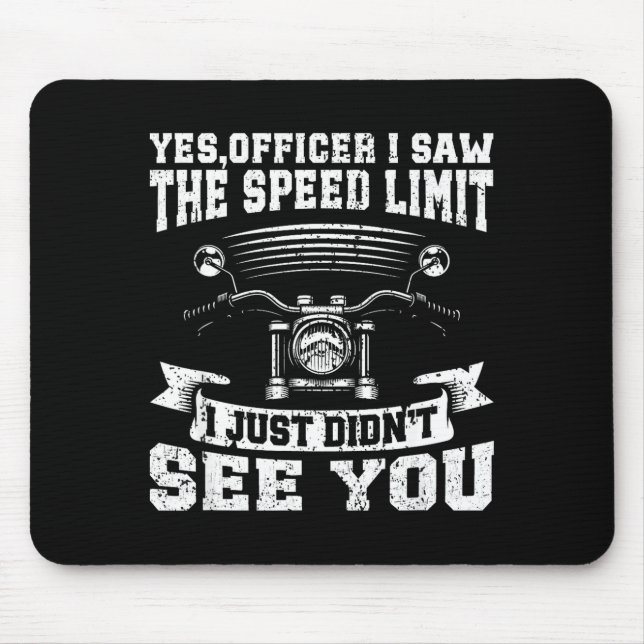 Funny Motorcycle Lover Graphic Women Men Motorbike Mouse Pad (Front)
