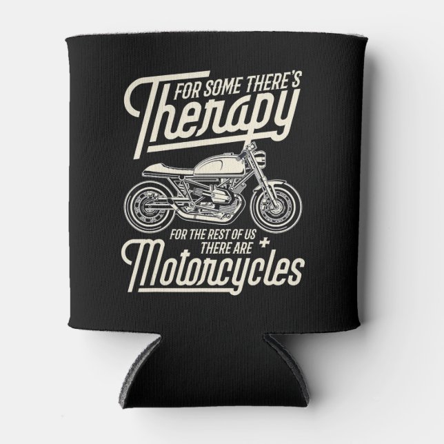 Funny Motorcycle Rider Rapy -  Biker Gift Can Cooler (Front)