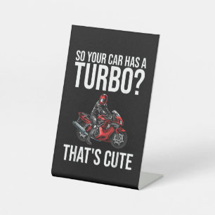 Funny Motorcycle Sportbike Gift Men Women Motorbik Pedestal Sign