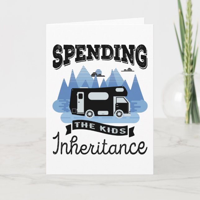 Funny Motorhome RV Retirement Gift Dad Card (Front)