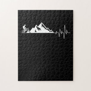 funny mountain bike heartbeat bikers jigsaw puzzle