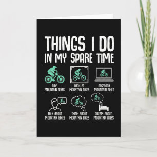 Funny Mountain Bike Lover Spare Time Trail Riding Card