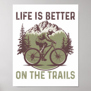 Funny Mountain Bike Mountain Biking Rider Mtb Moun Poster