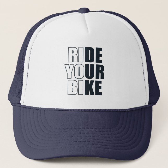 Funny mountain bike quote trucker hat (Front)