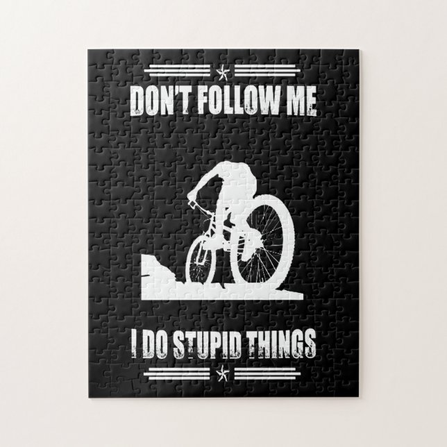 Funny Mountain Bike Quotes Biker Cyclist Jigsaw Puzzle (Vertical)