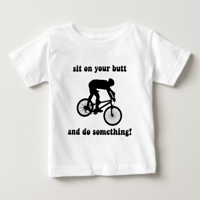 Funny mountain biking baby T-Shirt (Front)