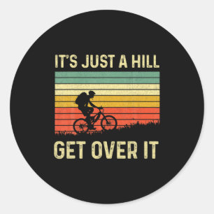 Funny Mountain Biking Design For Men Women Trail R Classic Round Sticker