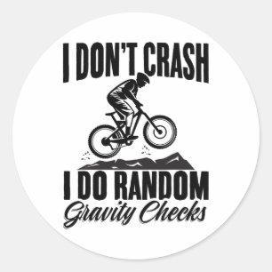 Funny Mountain Biking Mtb Bike Racing Mountain Bik Classic Round Sticker
