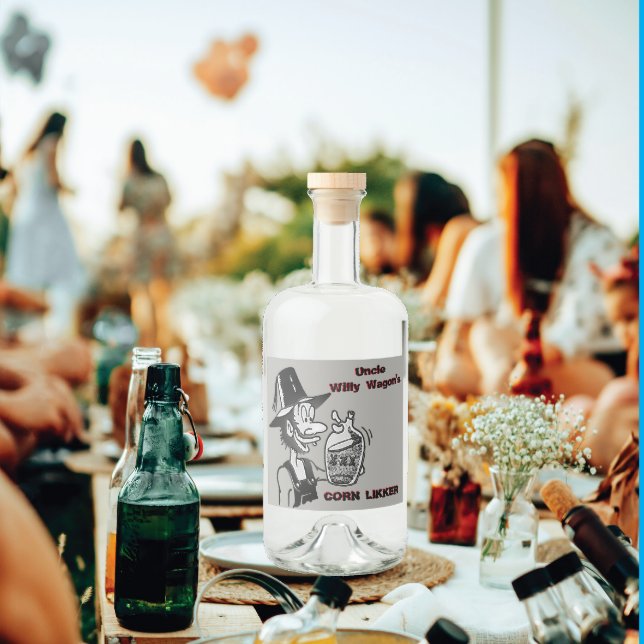 Funny Mountain Man Cool Liquor Bottle Label (Creator Uploaded)