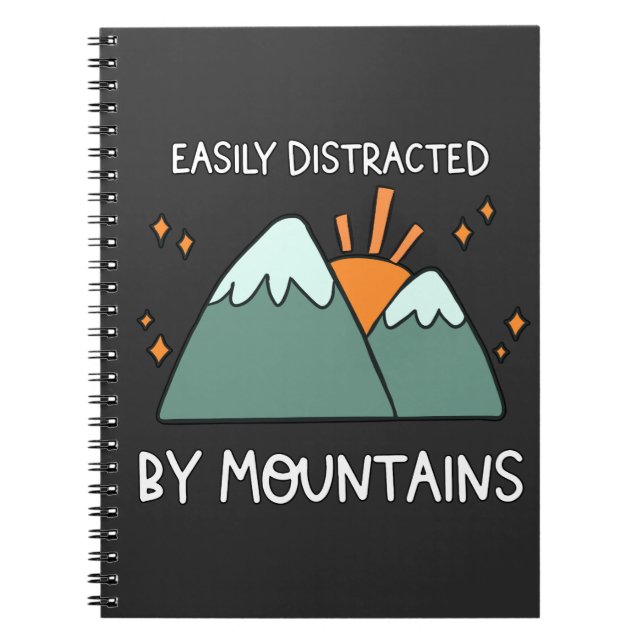 Funny Mountains Nature Lover Notebook (Front)