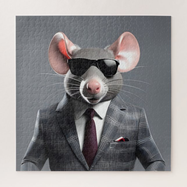 funny mouse cartoon jigsaw puzzle (Vertical)