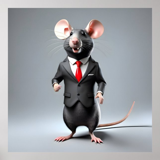 funny mouse cartoon poster (Front)