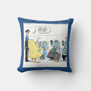 Funny Mouse Crime Rick London Cotton Throw Pillow