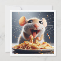 Funny Mouse Dinner invitation, Mouse Birthday