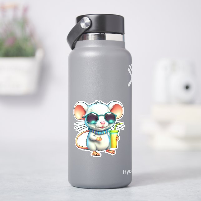 Funny mouse drinking sticker (HydroFlask)